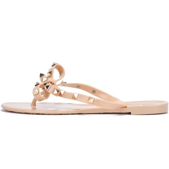 Nude Bow Sandals - Picture 4 of 5